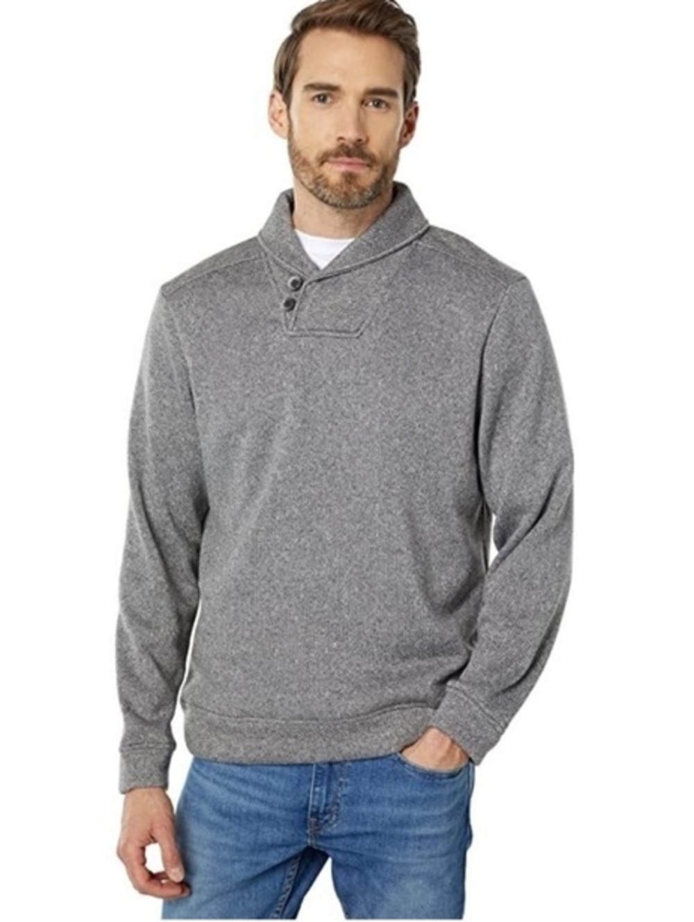 Tommy Bahama Men's Stone New Haven Shawl Sweater Pullover